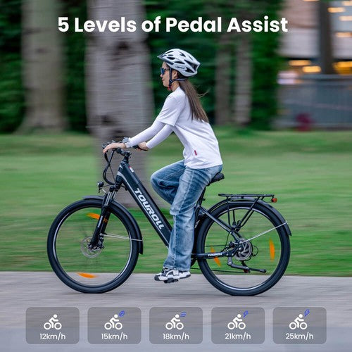 Vélo électrique Touroll J1 ST 27,5 pouces avec moteur 250 W 36 V 15,6 Ah Vélo électrique Touroll J1 ST 27,5 pouces avec moteur 250 W 36 V 15,6 Ah